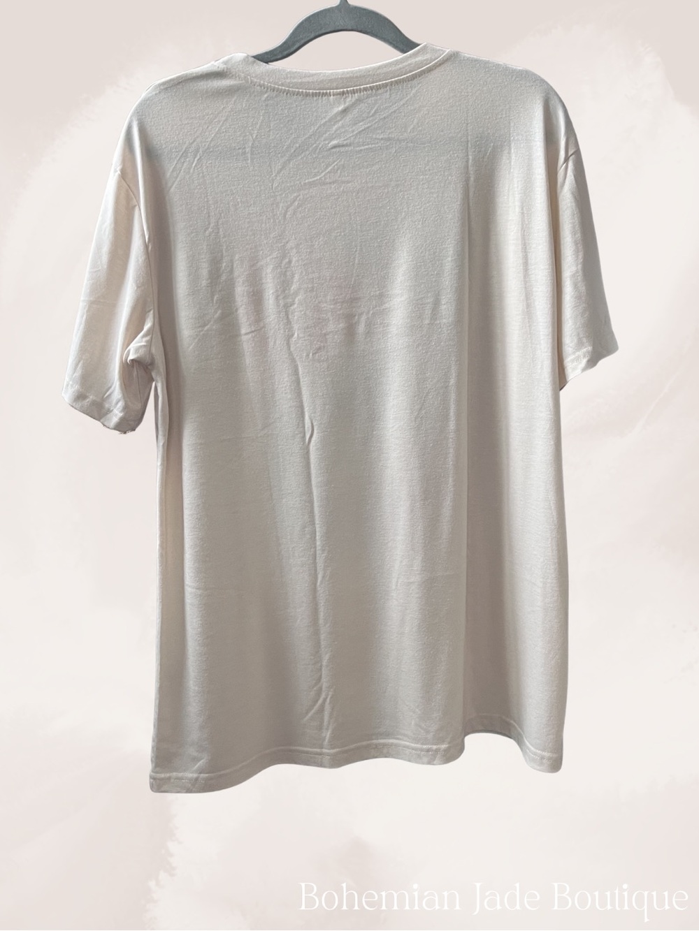 Graphic Fish Tee Women’s Medium Oversized White Coastal Beach Nautical T-Shirt - Picture 3 of 5